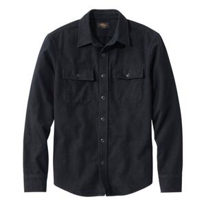 LL Bean Signature Archive 1933 Chamois Cloth Shirt Mens Medium Slim Fit Black